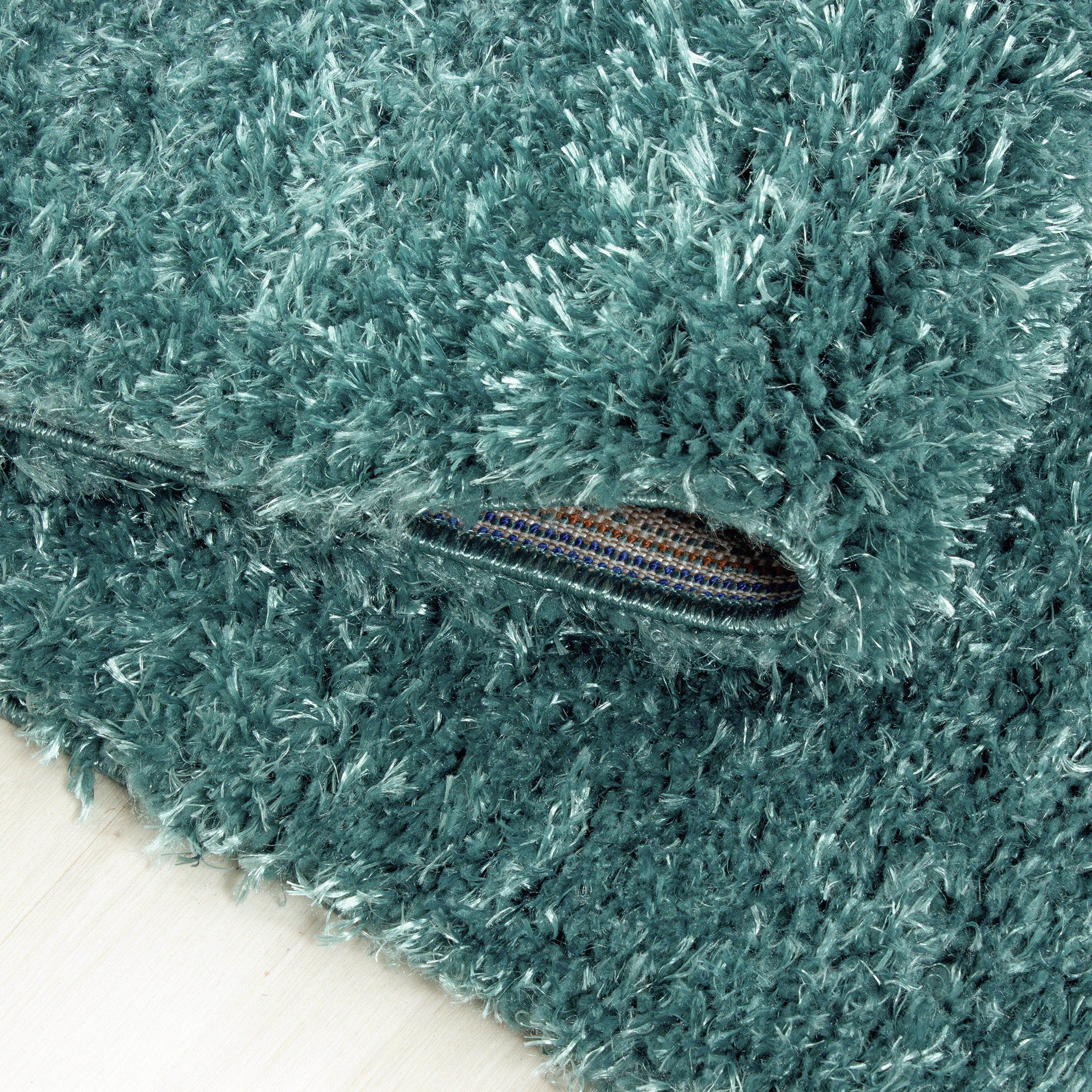 Plain Color Chic Shaggy Rug | Turquoise