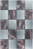 Abstract Marble Effect Checkerboard Area Rug | Rose 