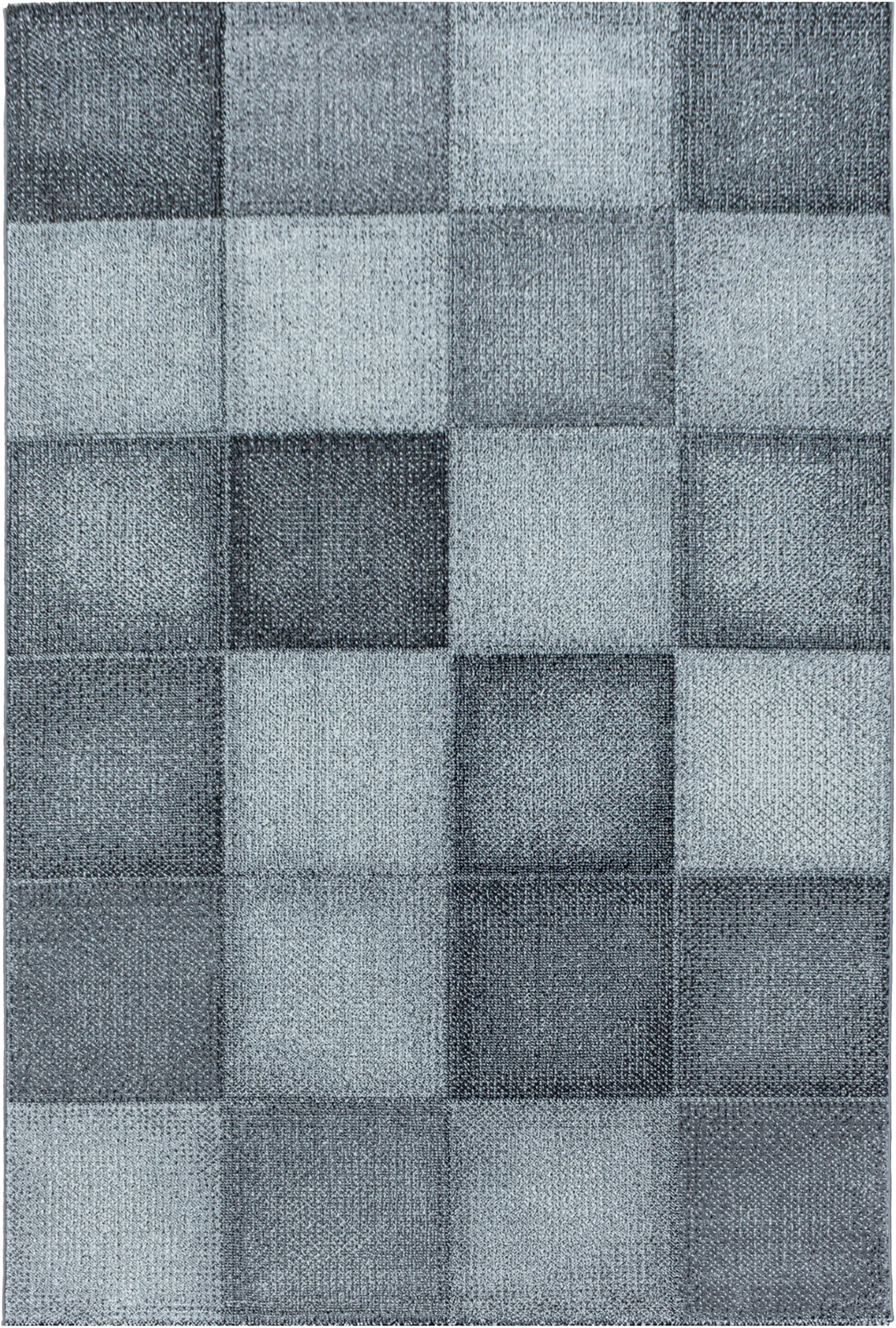Checkerboard Neutral Decor Living Room Carpet | Gray