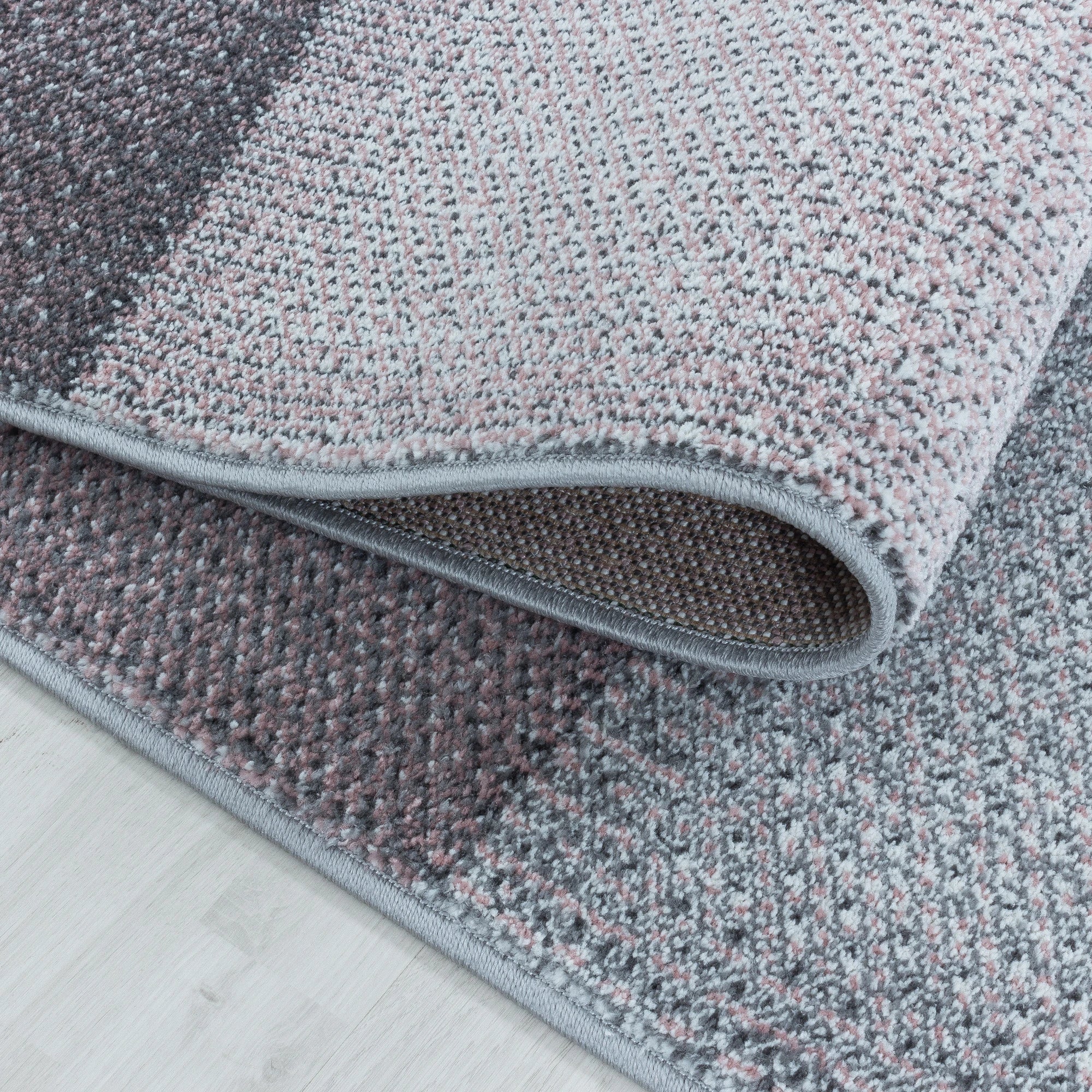 Checkerboard Neutral Decor Living Room Carpet | Pink
