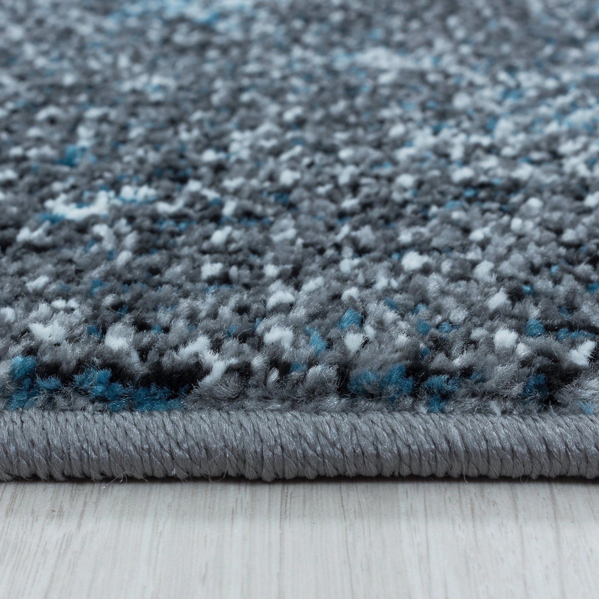 High-Shine Watercolour Effect Carpet | Blue