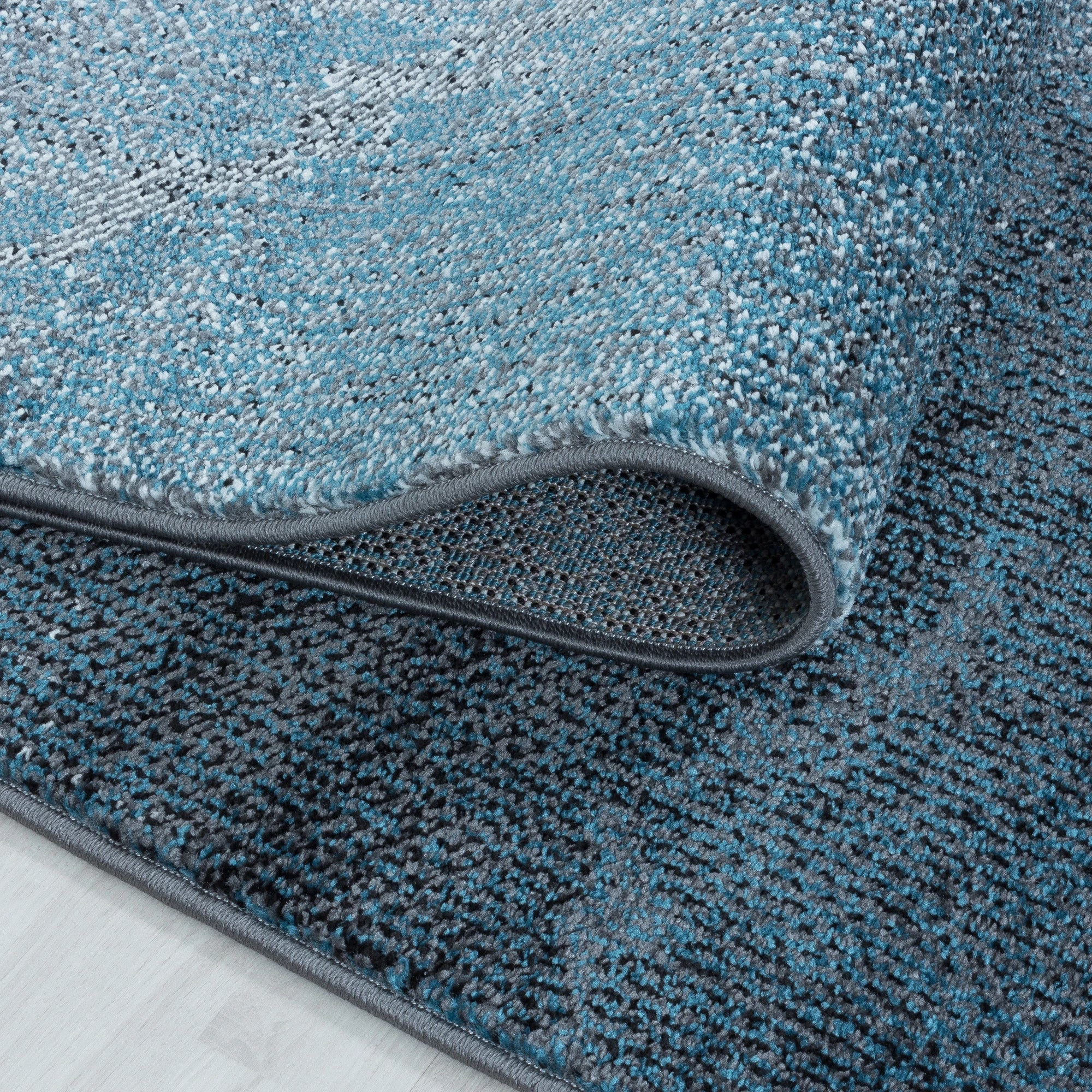 Abstract Distressed Surface Area Rug | Blue