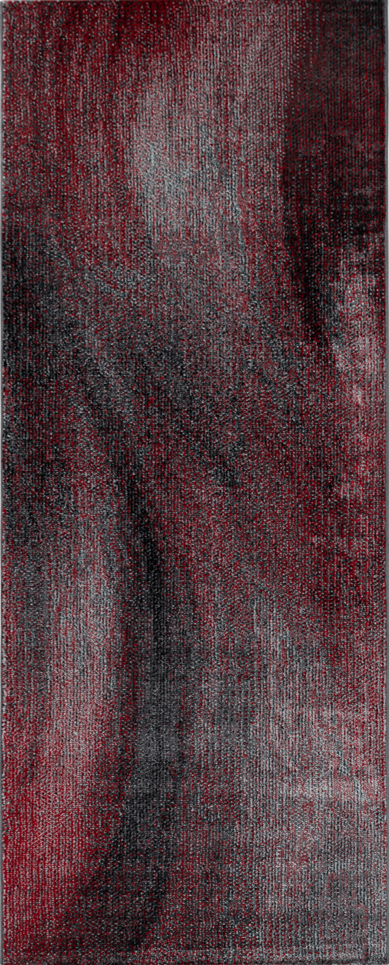 Abstract Distressed Surface Area Rug | Red