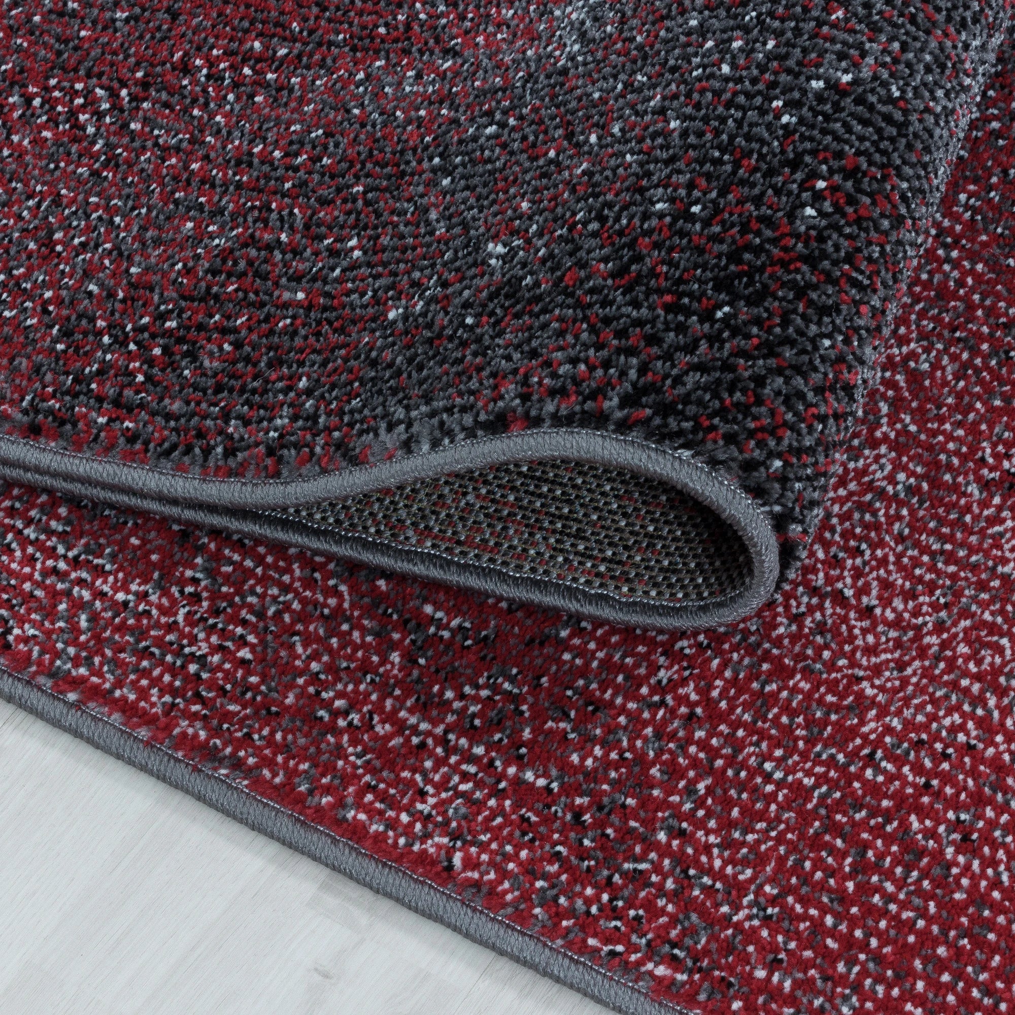 Abstract Distressed Surface Area Rug | Red