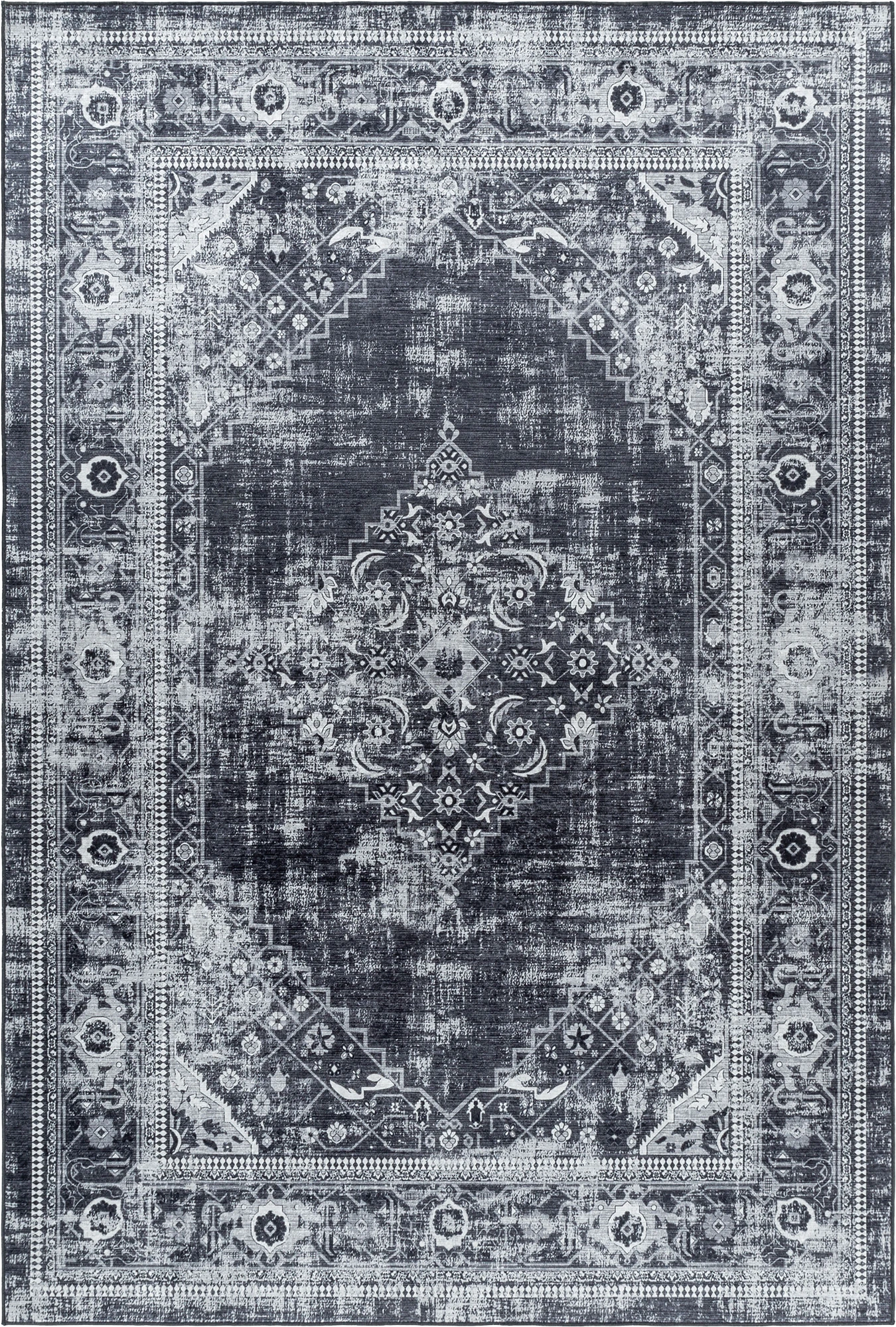 Classic Oriental Rug Black