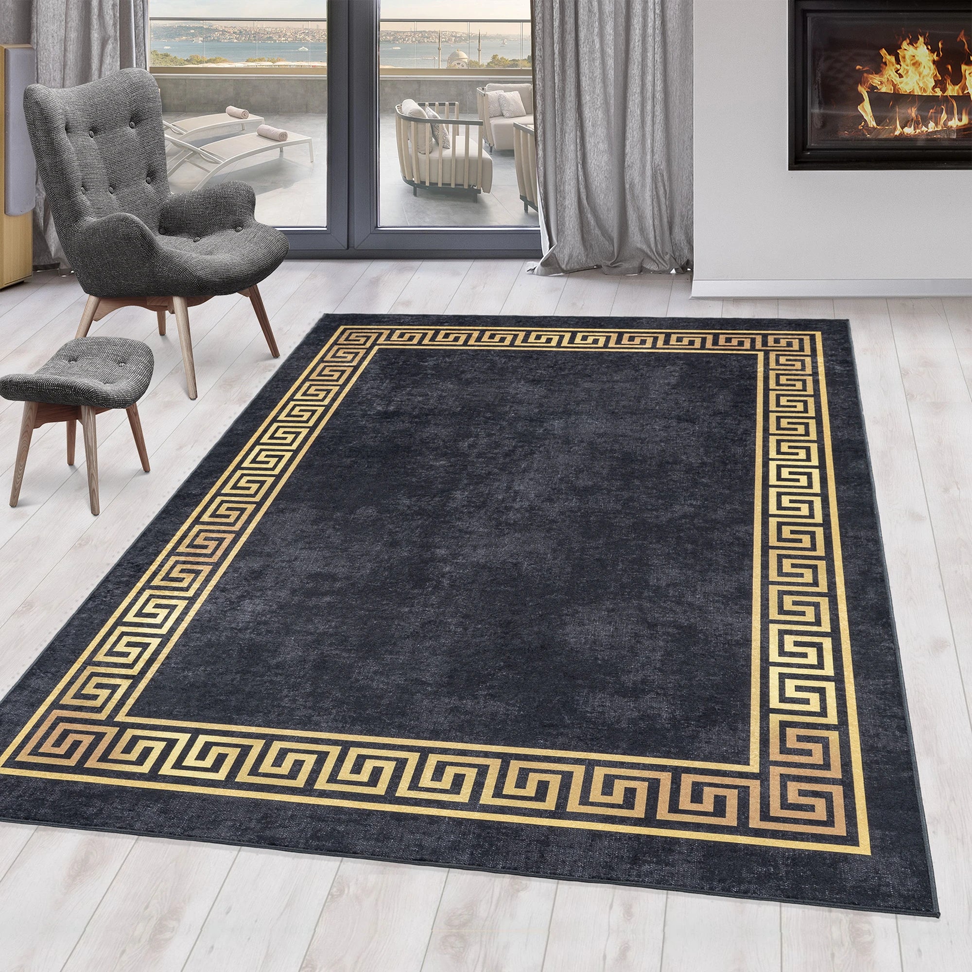 Meander Pattern Rug