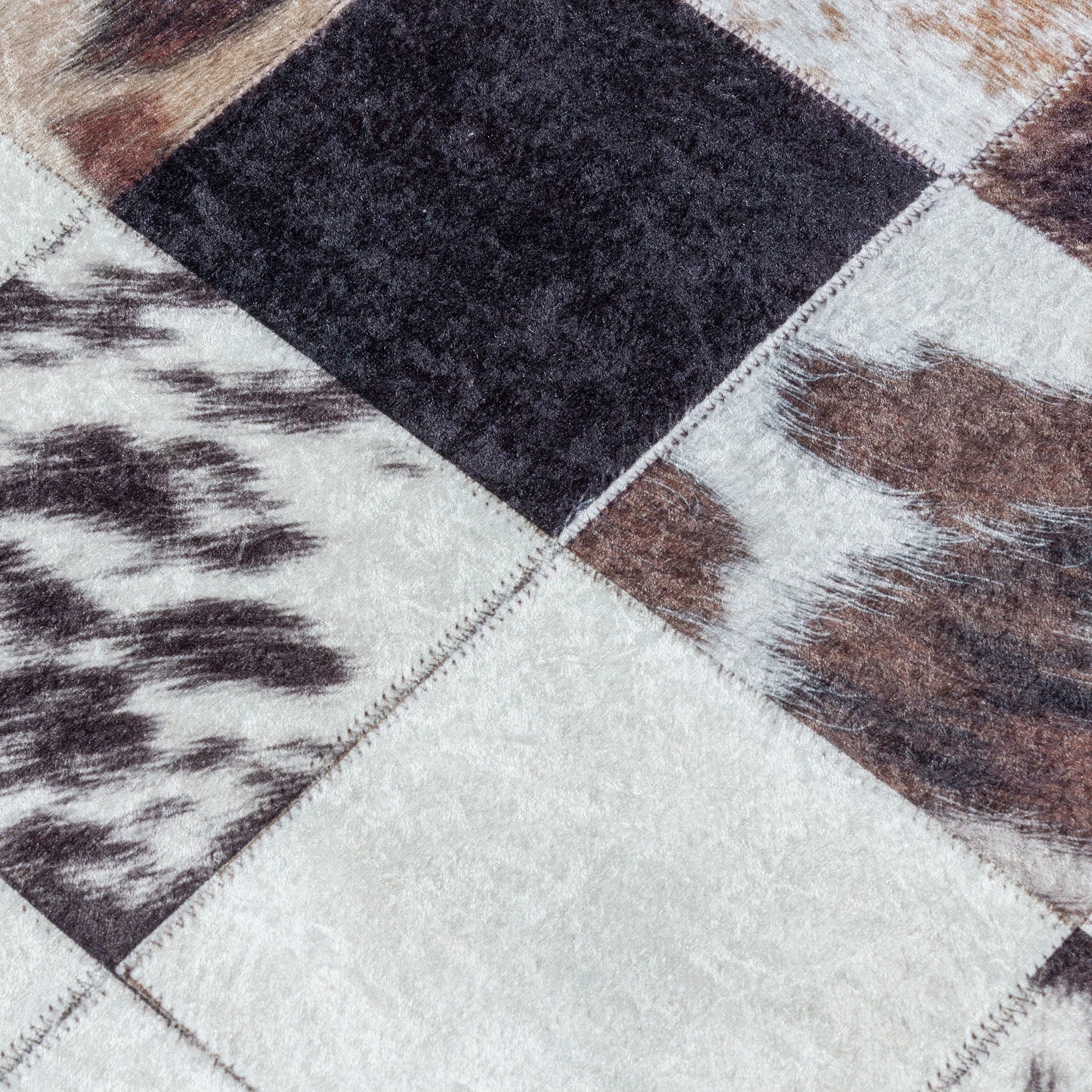 Patchwork Rug White