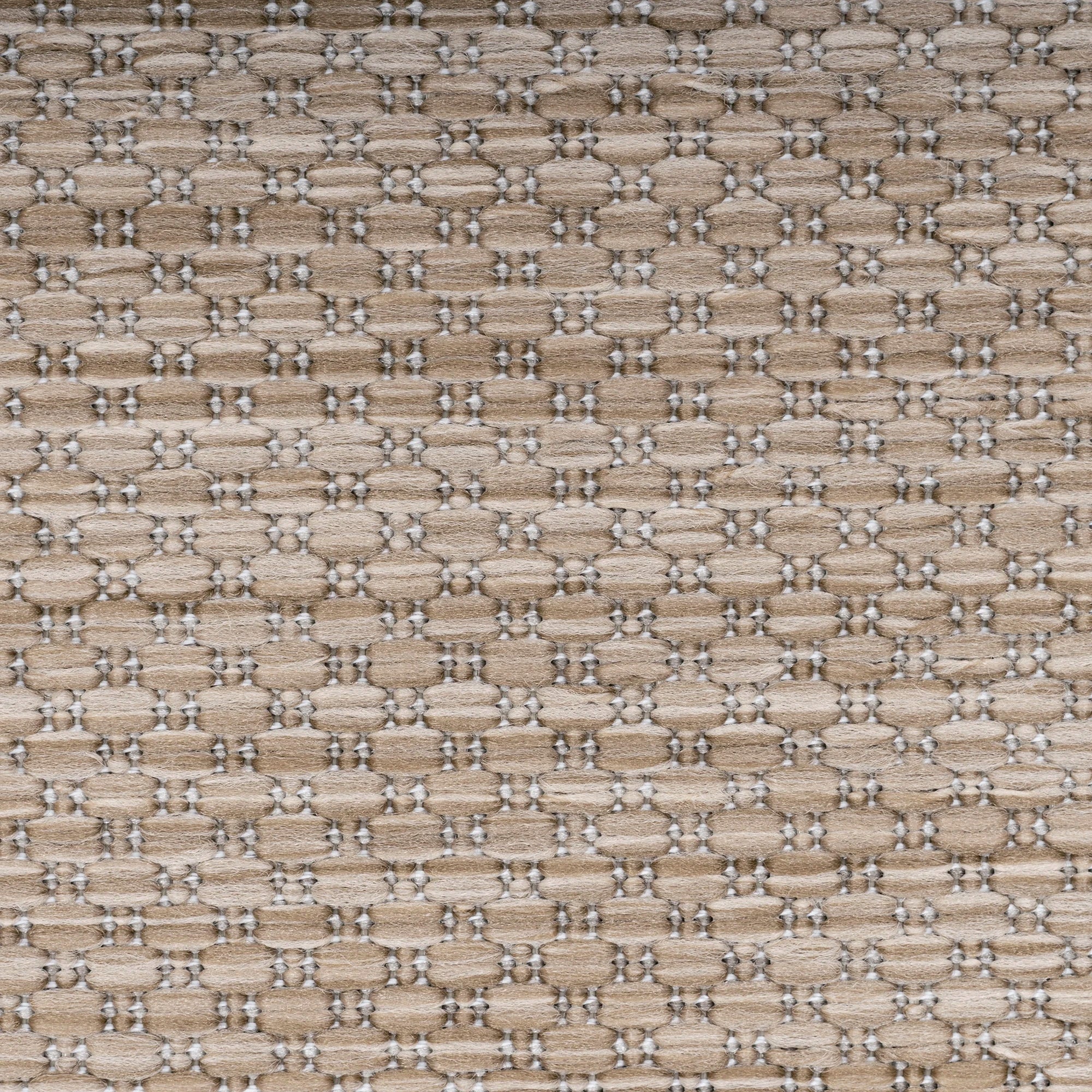Durable Beige Patio Rug | Border Design