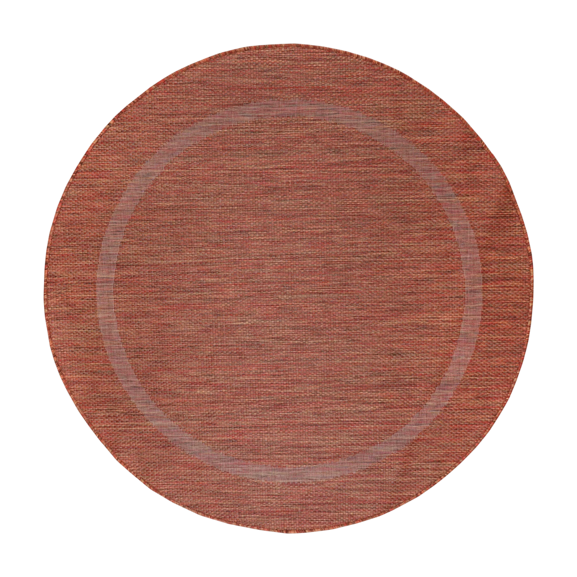 Durable Copper Patio Rug | Border Design