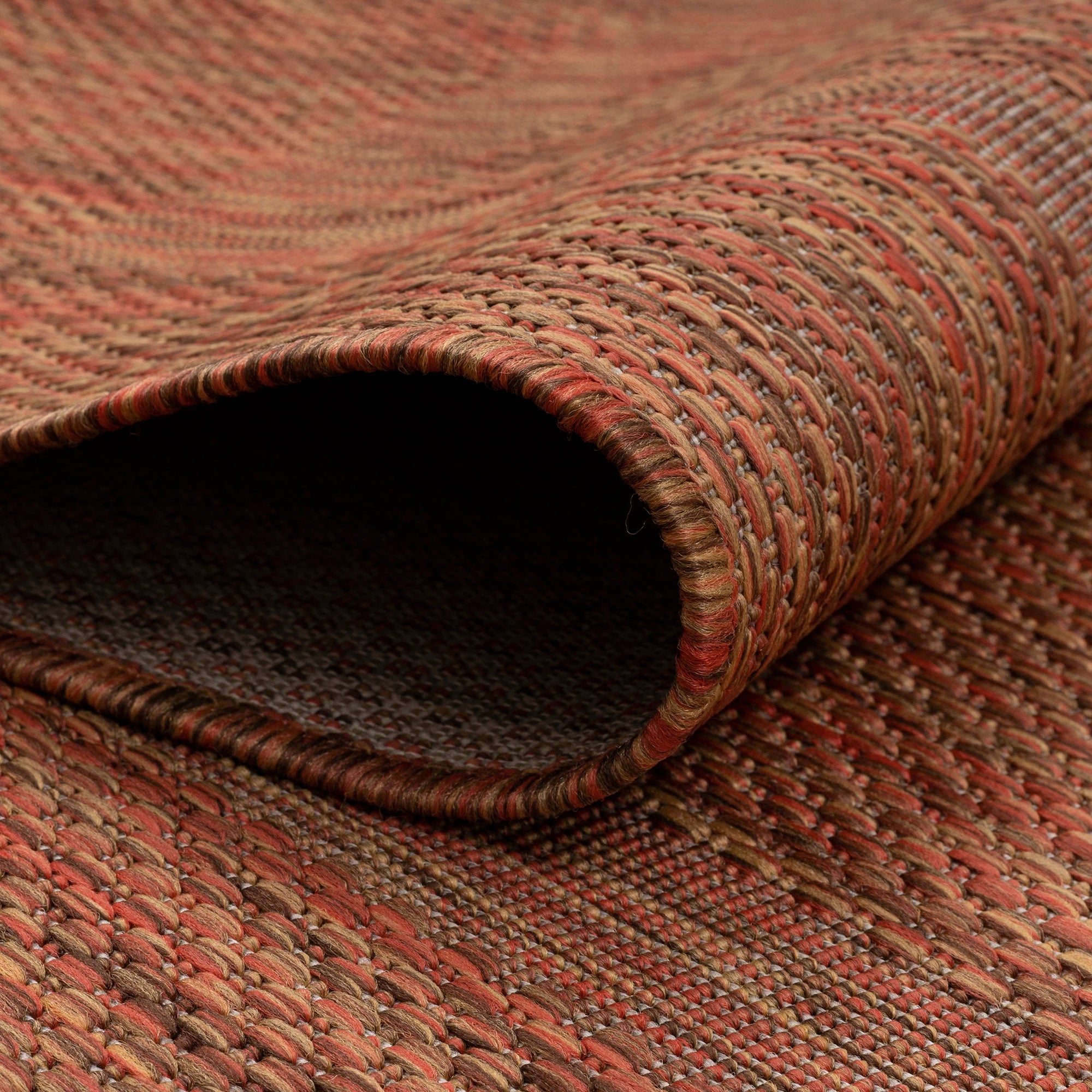 Durable Copper Patio Rug | Border Design