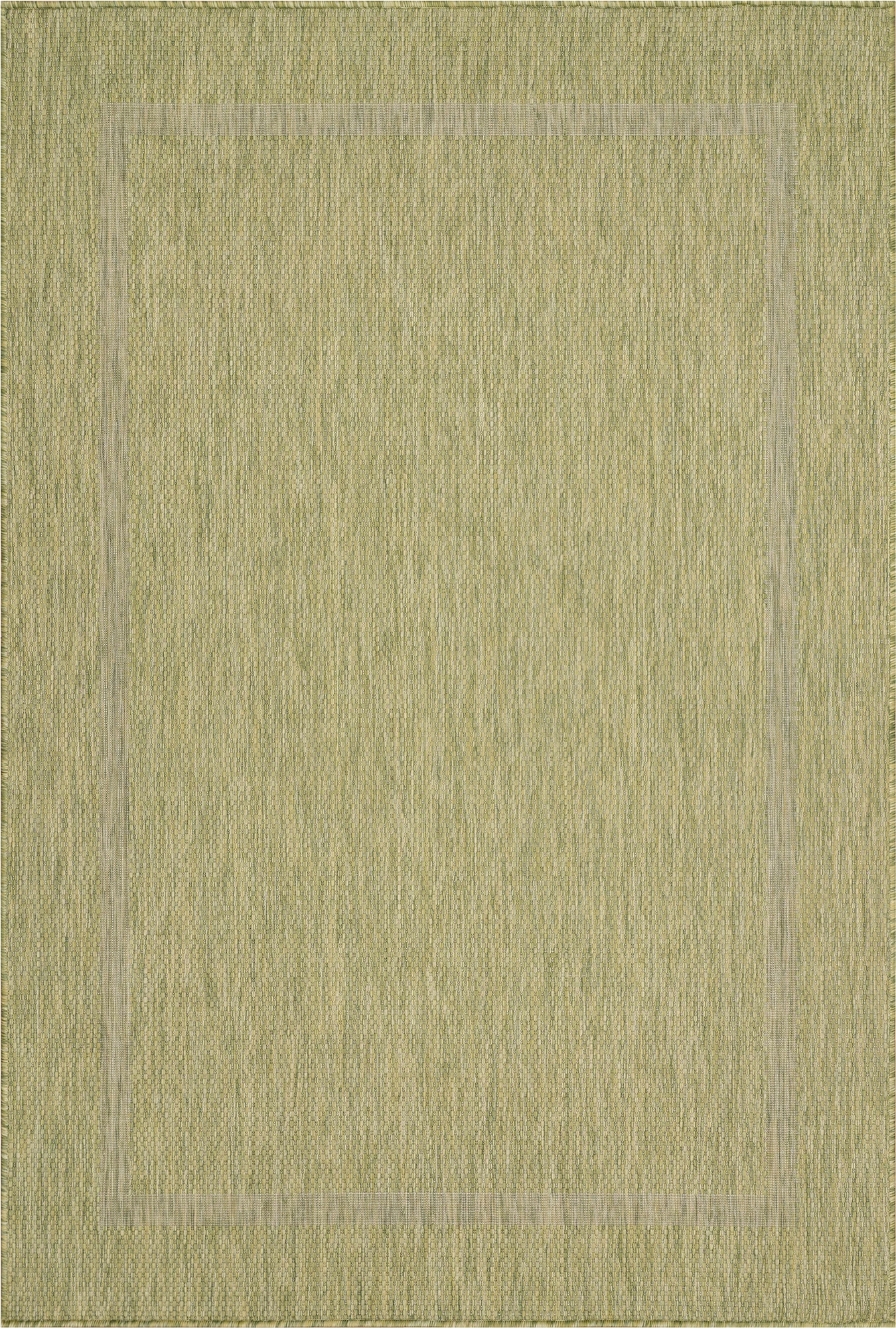 Durable Green Patio Rug | Border Design