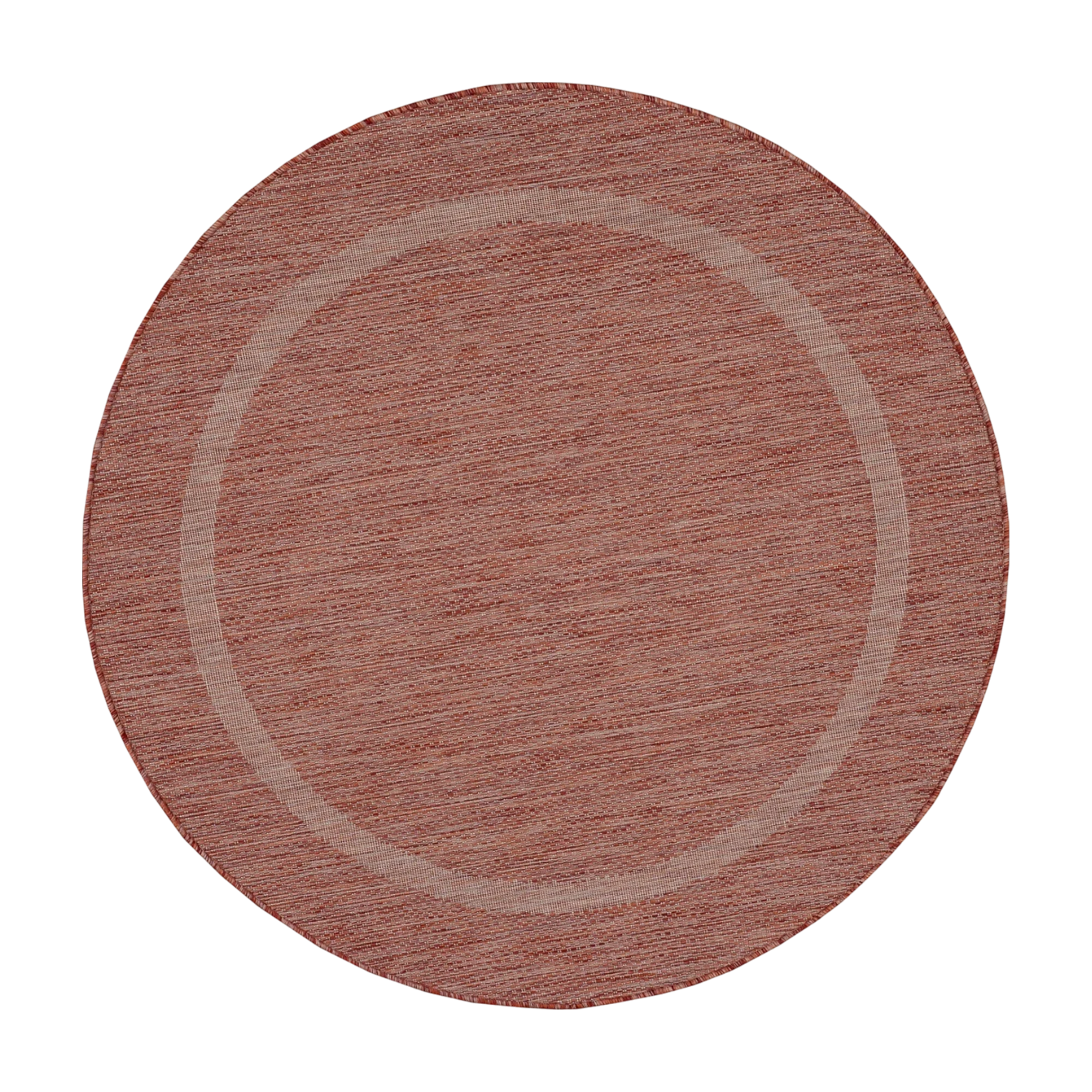 Durable Red Patio Rug | Border Design