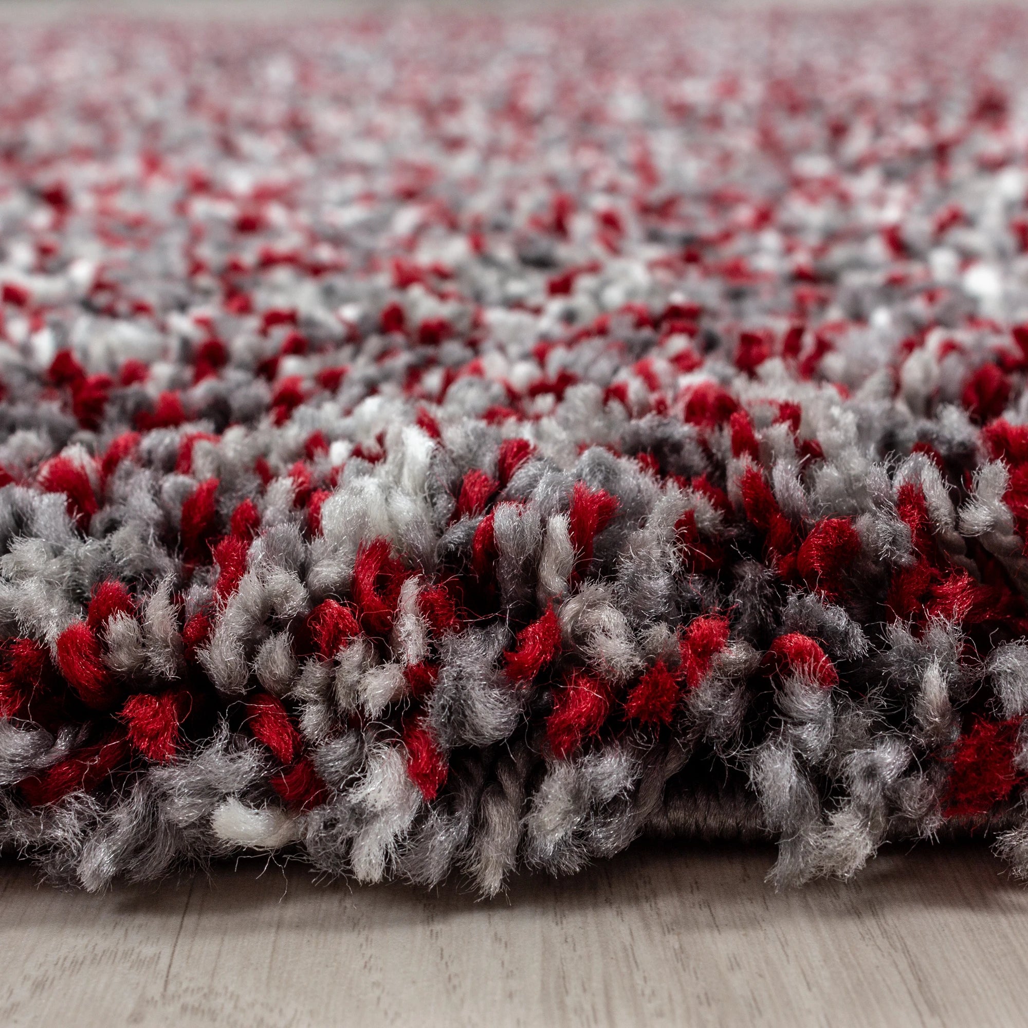 Marled Cozy Area Rug | Red