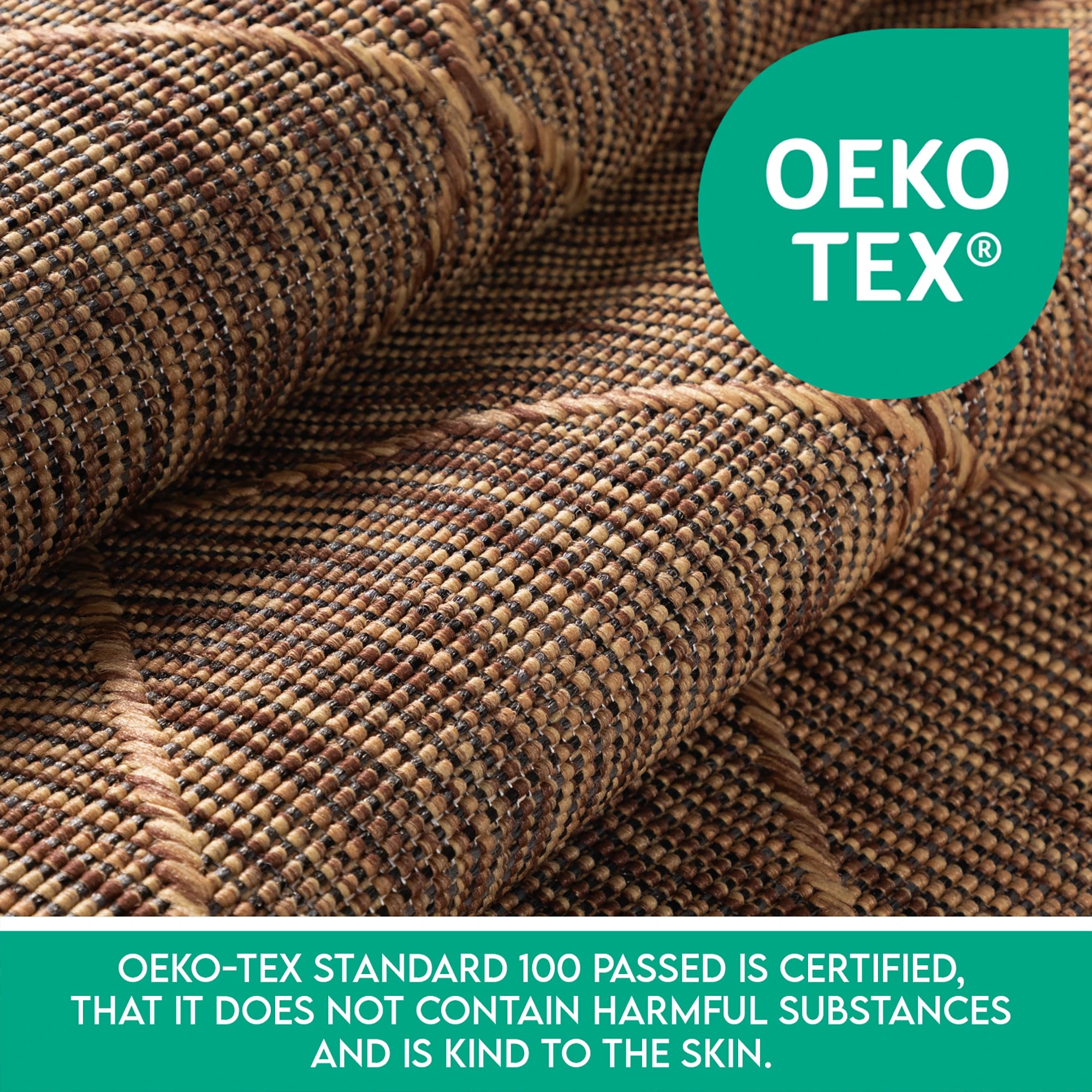 Cross Design Jute Rug | Copper