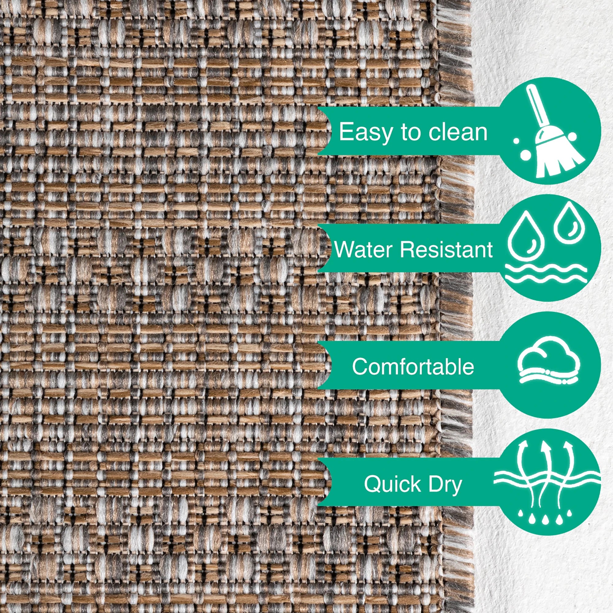 Vintage Jute Weave Rug | Beige