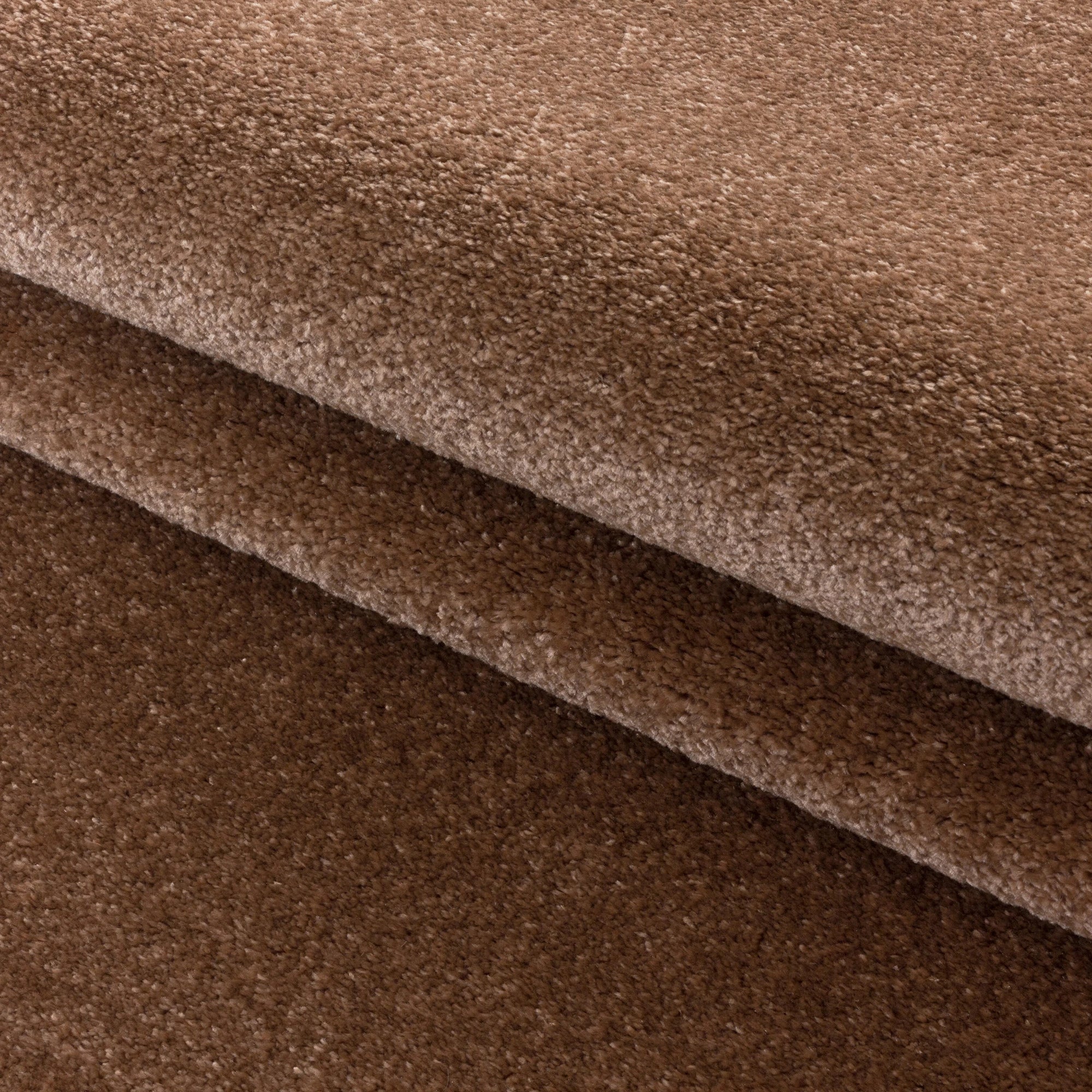 Soft Velvet Look Plain Area Rug | Copper