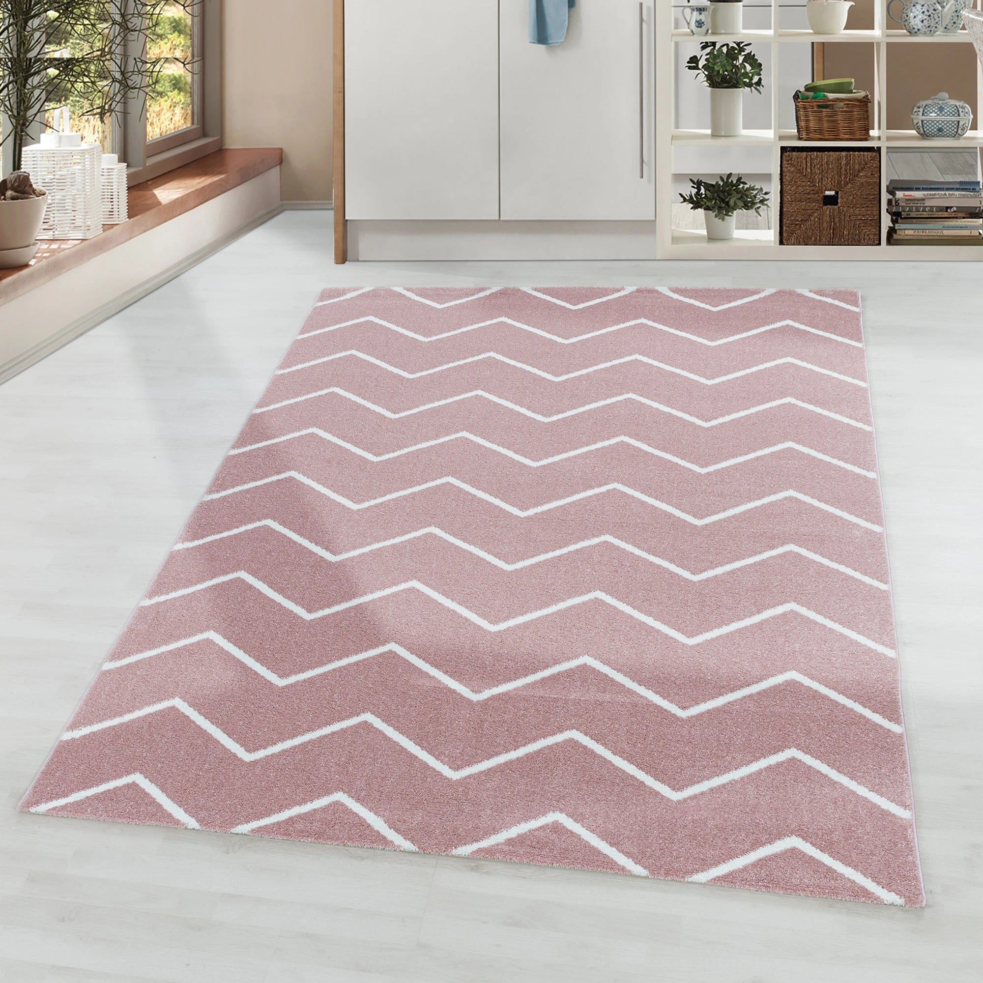 Chevron Zigzag Pattern | Rose Rug