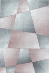 Geometric Shard Design Rug | Rose Rug Pink