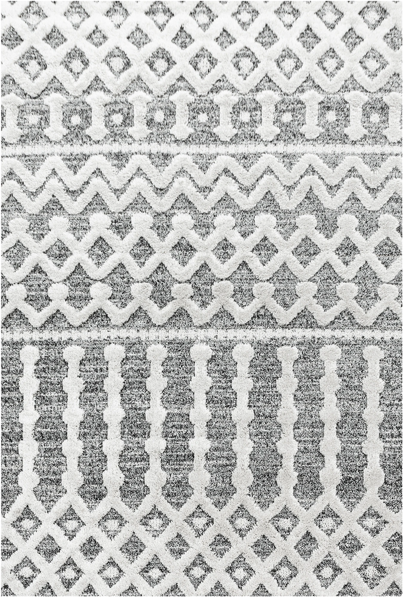 Bohemian Chic Area Rug | Gray