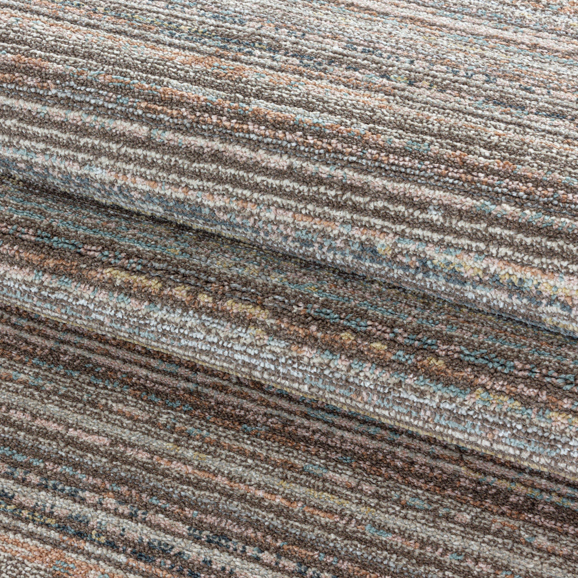 Striped Streaked Rug Living Room | Brown