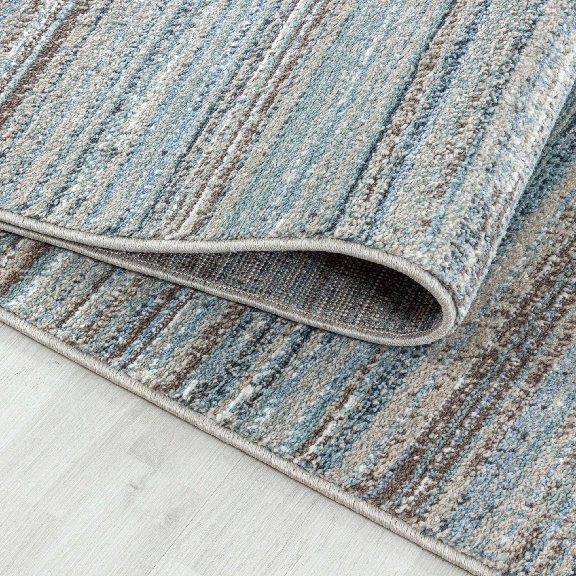 Striped Banded Rug | Gray