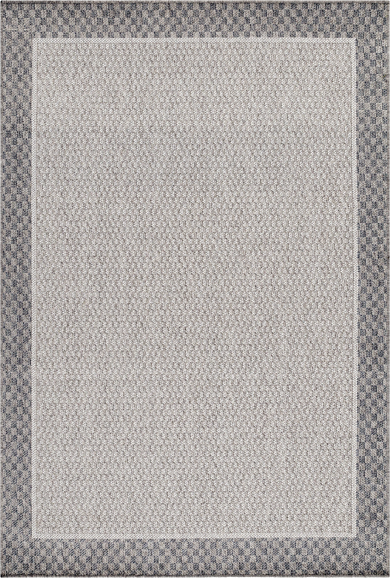 Bordered Neutral Area Rug Cream
