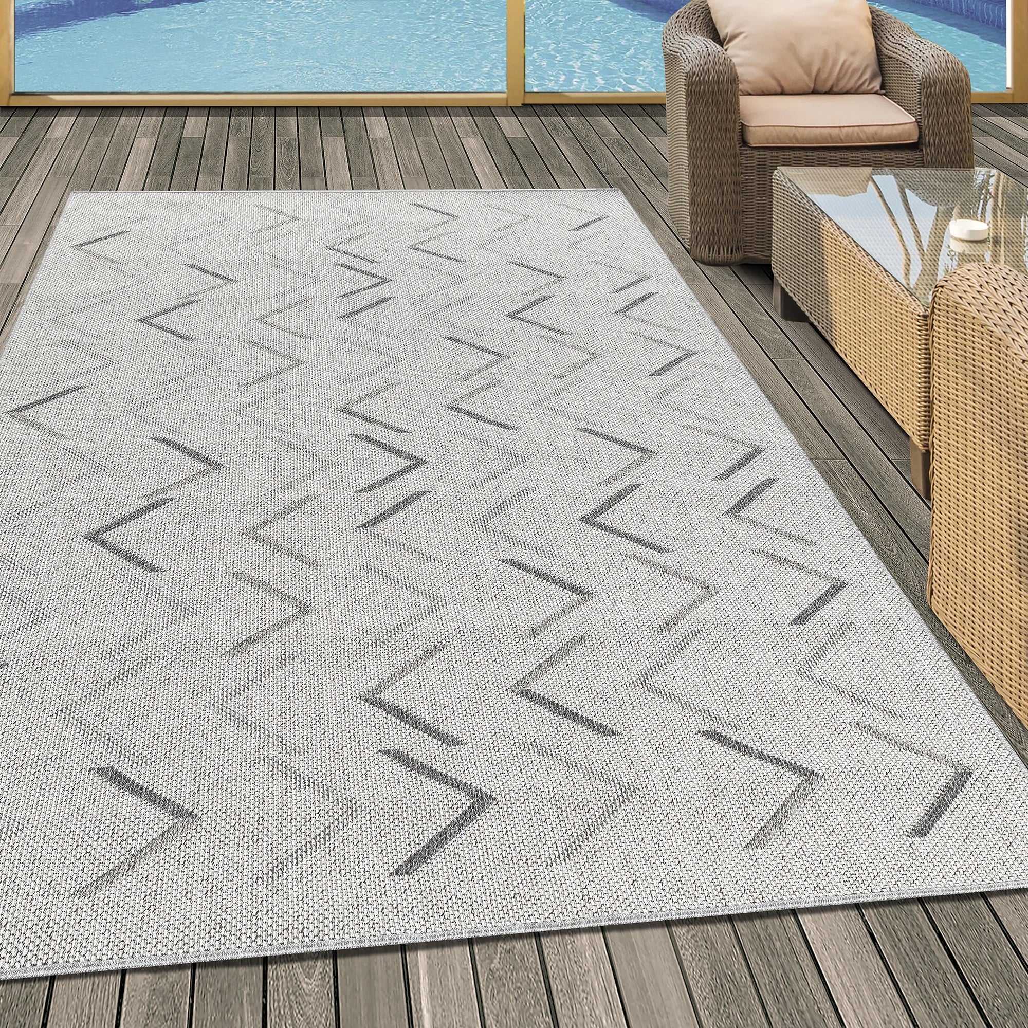 Boho Zigzag Carpet | Cream