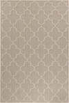 Distressed Ogee Pattern Outdoor Rug | Beige Beige