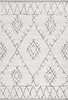 Boho Berber Style Geometric Lattice Rug | Cream 