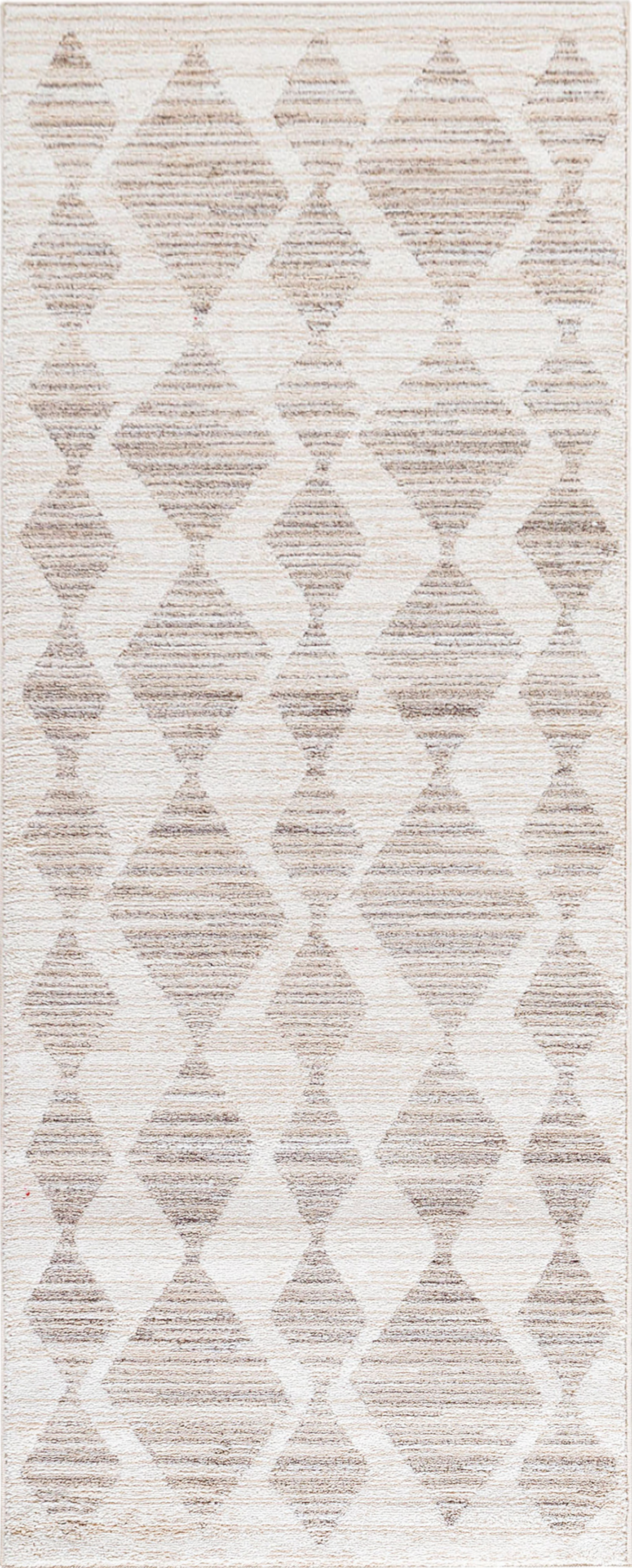Geometric Abstract Textured Harlequin Rug | Cream