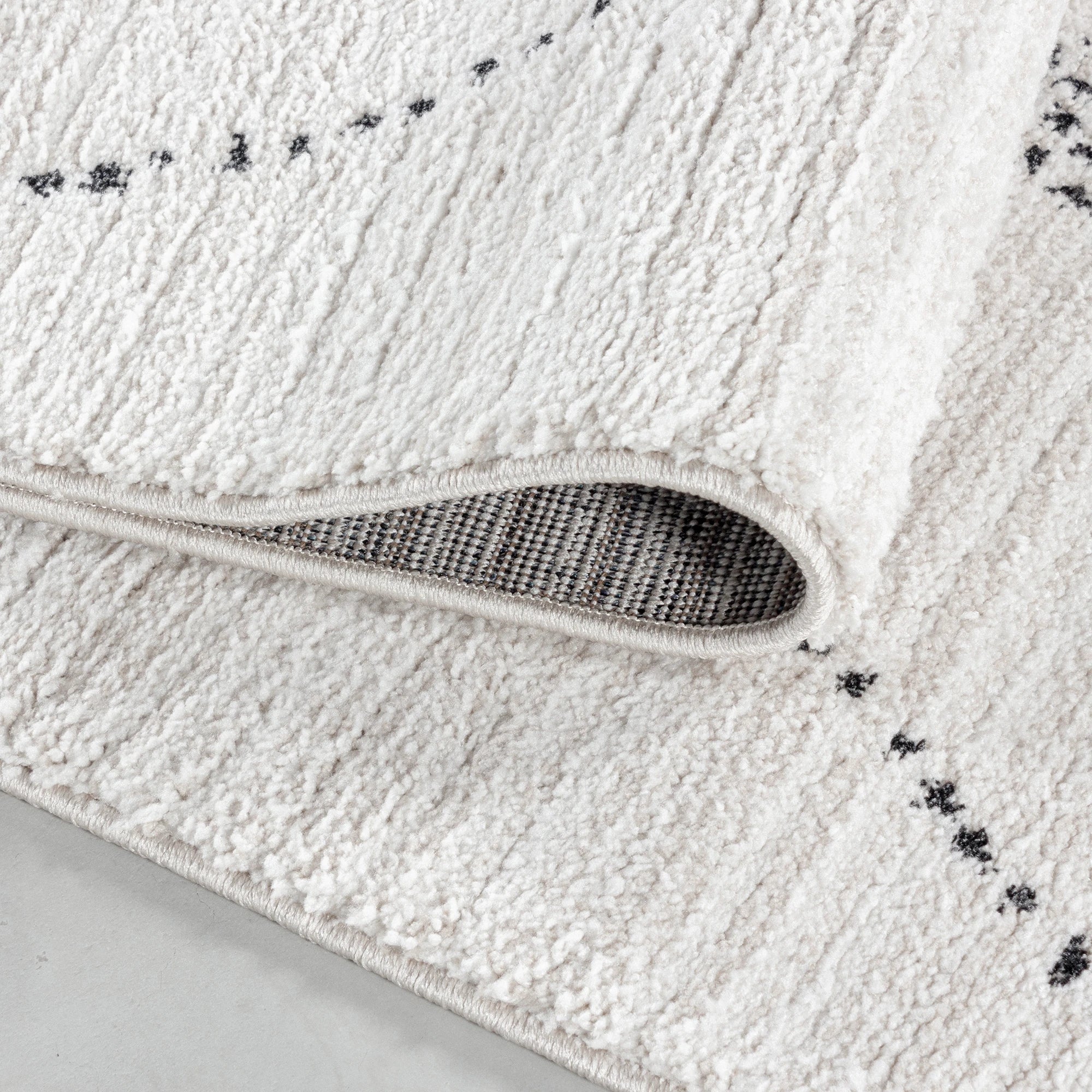 Tappeto Bohemien a Diamanti Puntinati | Crema