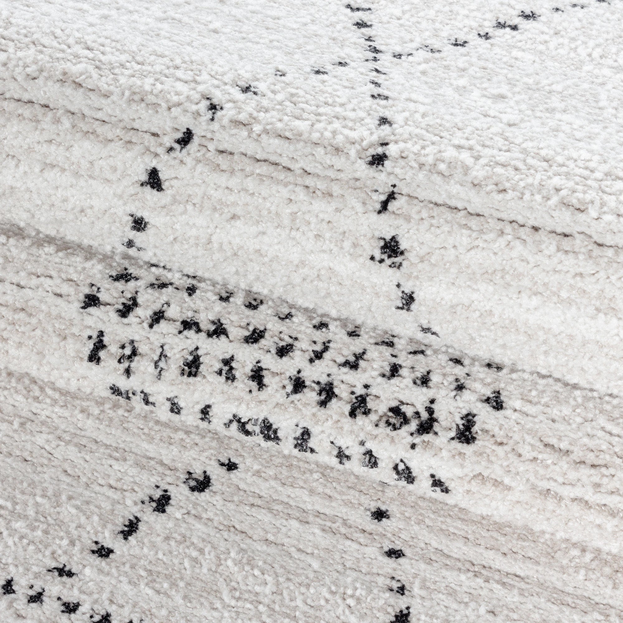 Tappeto Bohemien a Diamanti Puntinati | Crema