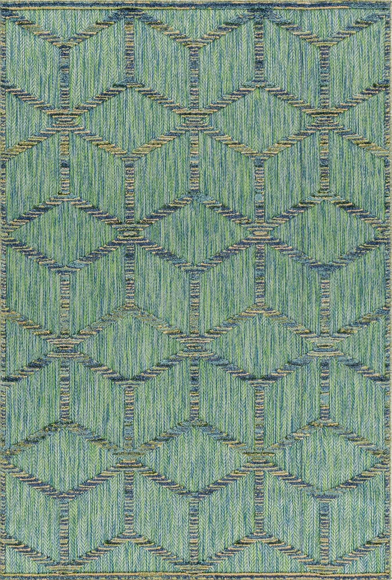 Scandinavian Diamond Outdoor Rug | Green