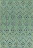 Boho Geometric Outdoor Rug | Green 