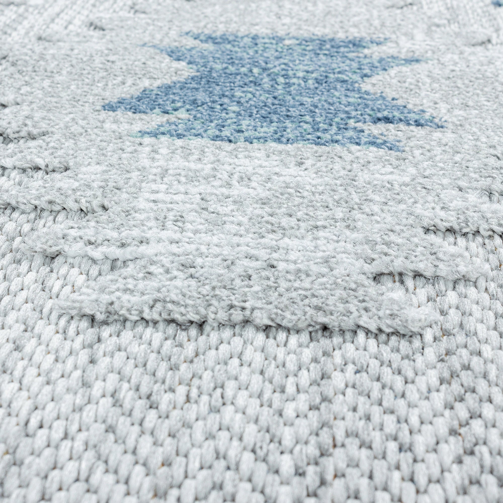 Aztec Geometric Flatweave Rug | Blue