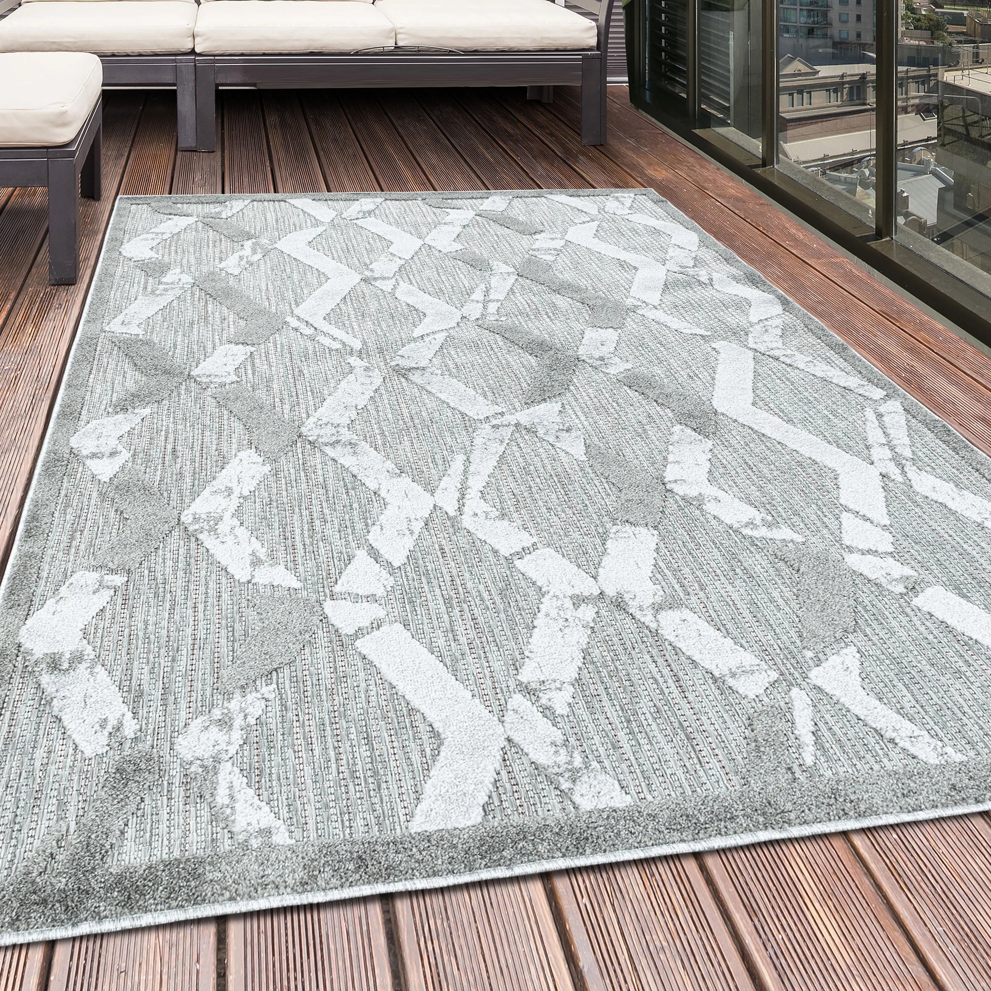 Bohemian Modern Floor Rug | Gray