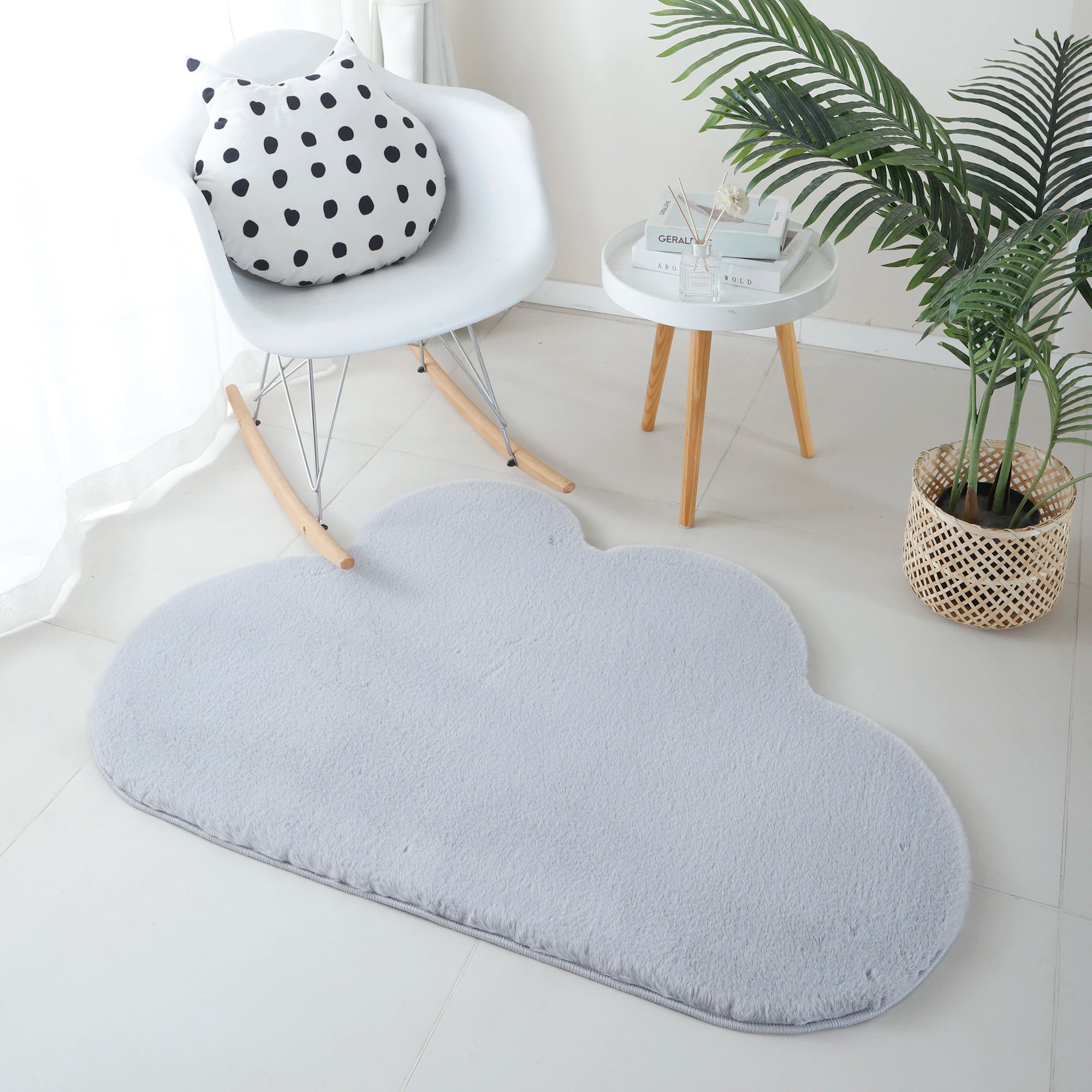 Cloud Shape Rug | Silver