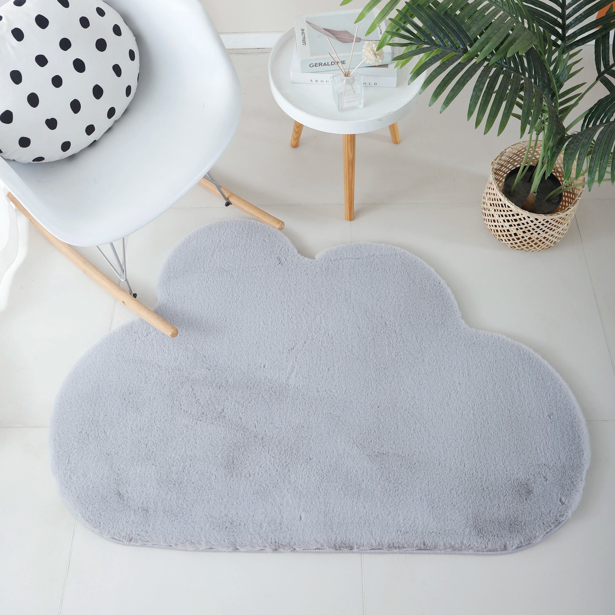Cloud Shape Rug | Silver