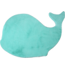 Whale Shape Rug | Mint 