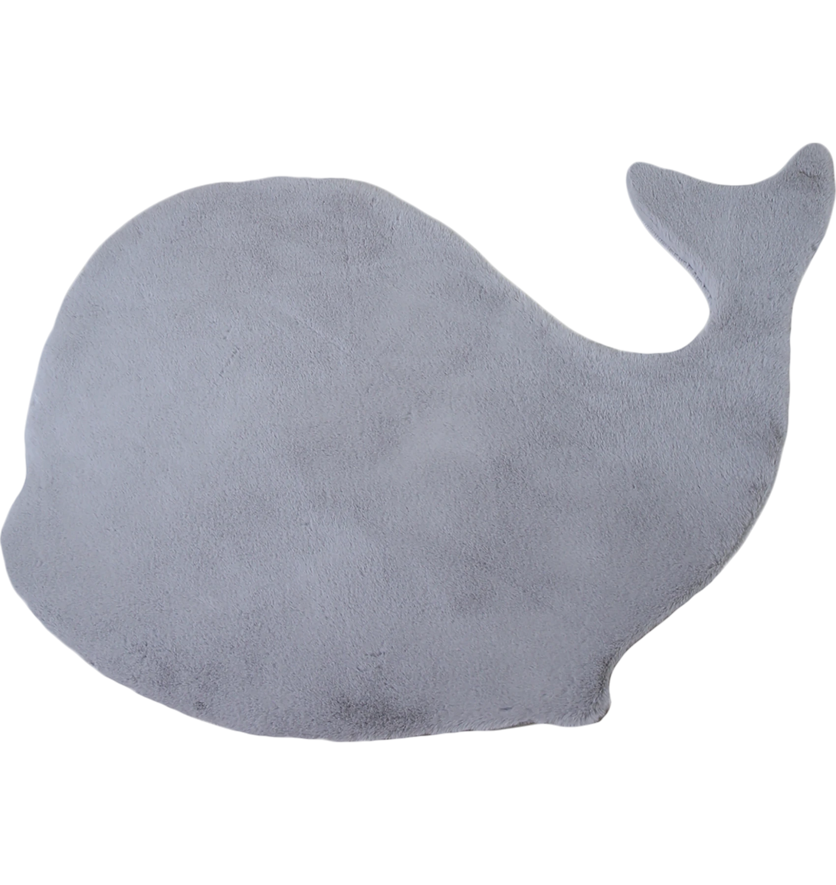 Whale Shape Rug | Silver