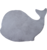 Whale Shape Rug | Silver 