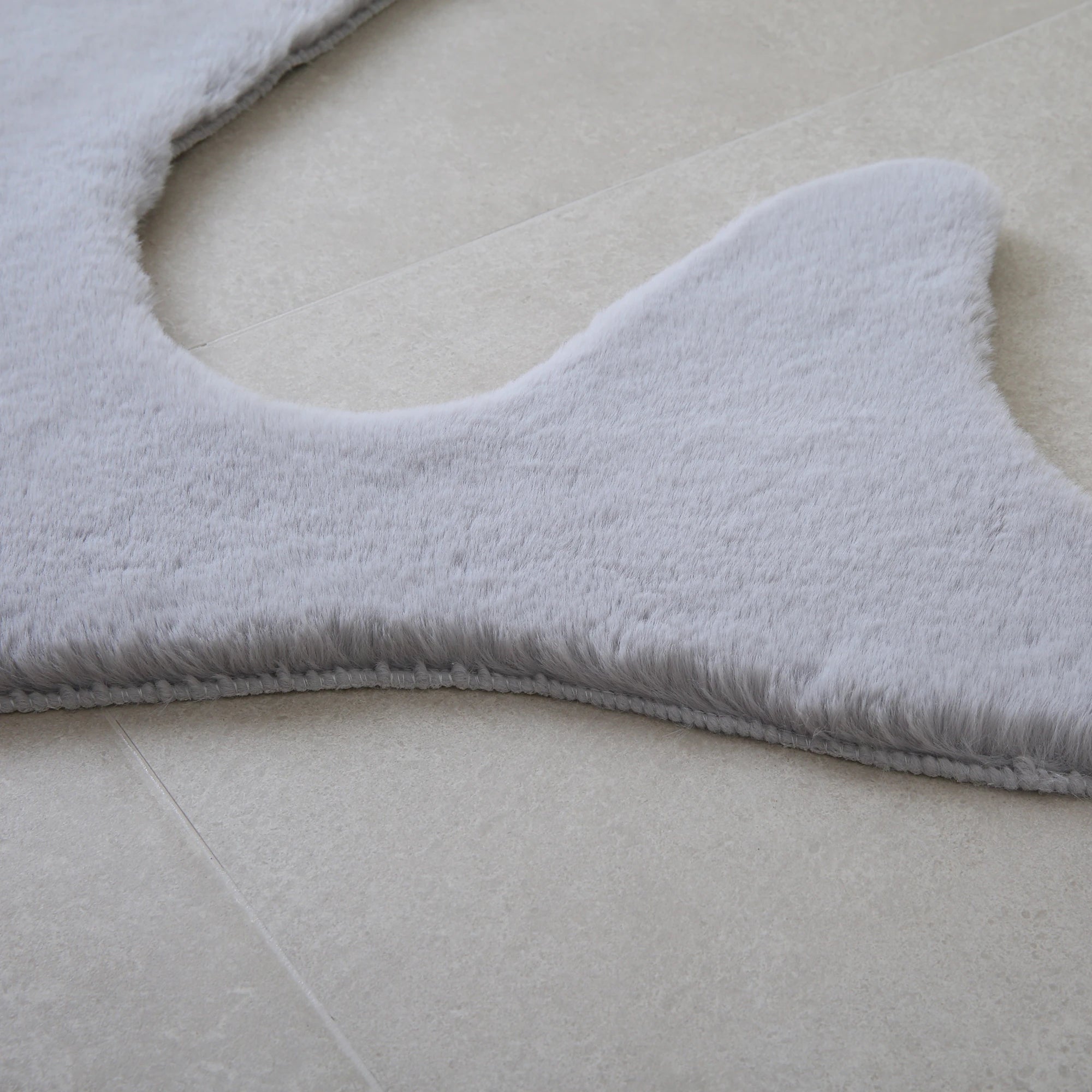 Whale Shape Rug | Silver
