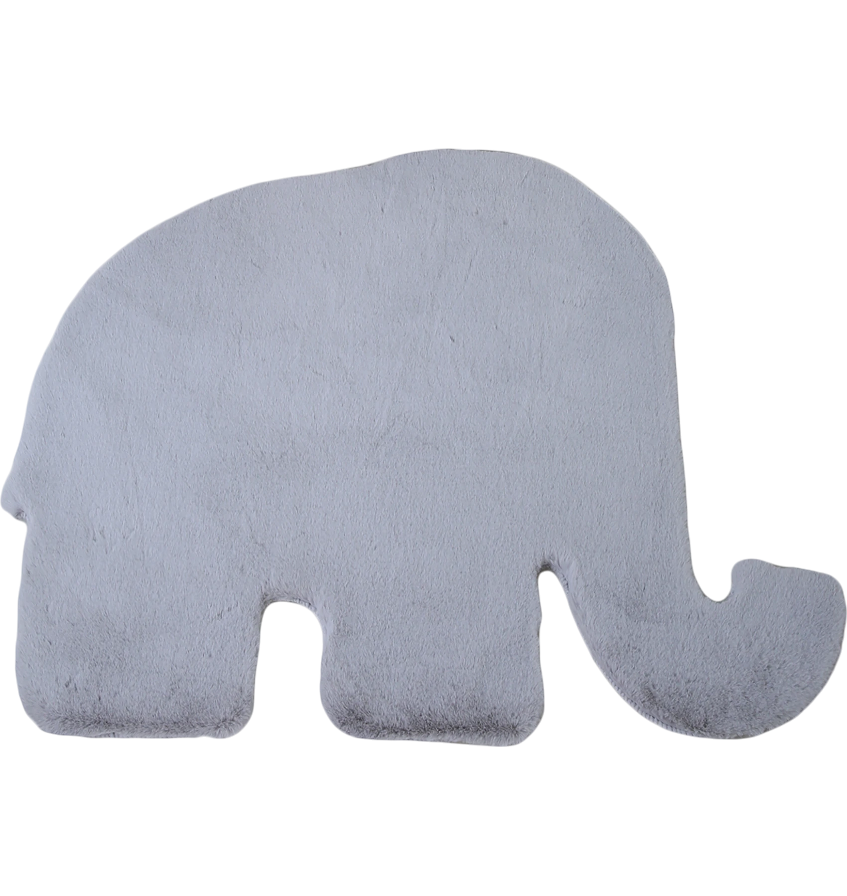 Elephant Shape Rug | Silver