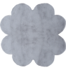 Clover Shape Rug Silver 