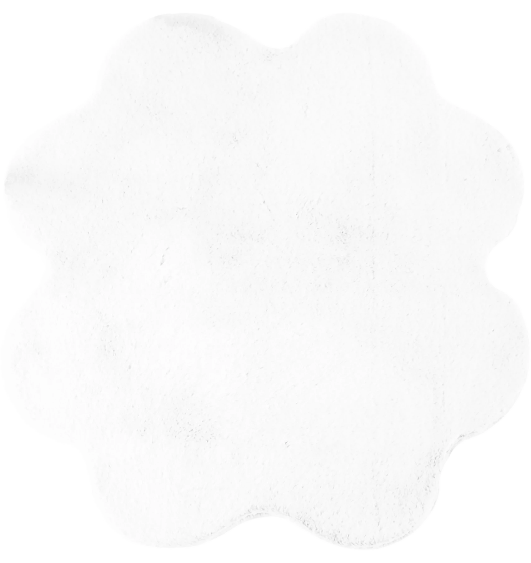 Clover Shape Rug White