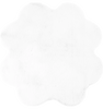 Clover Shape Rug White 