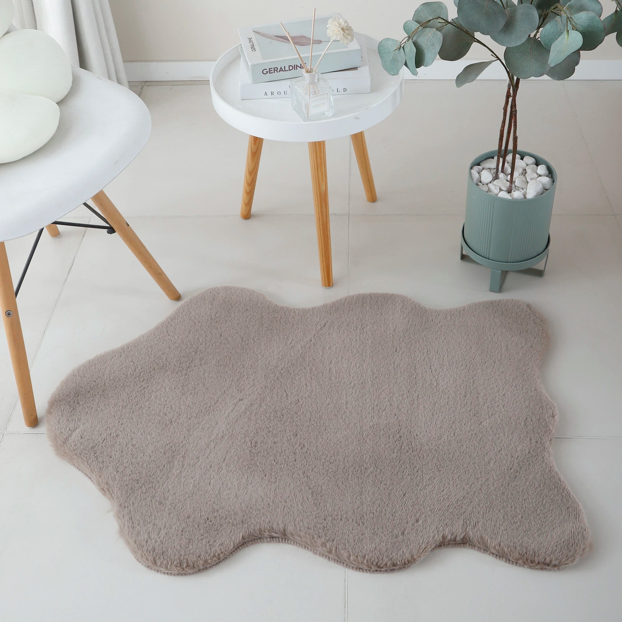 Sheepskin Imitation Chic Decor Rug |Beige