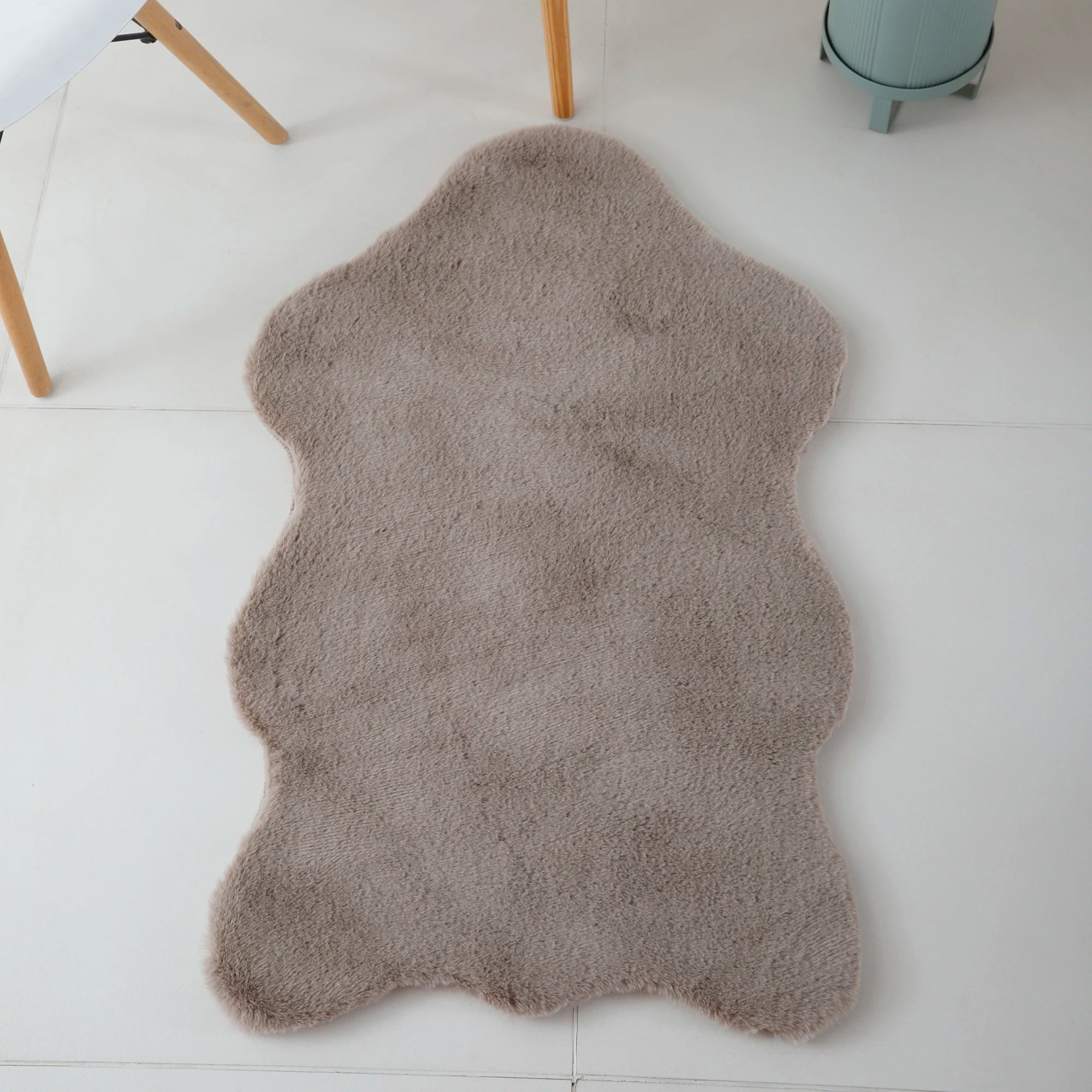 Sheepskin Imitation Chic Decor Rug |Beige