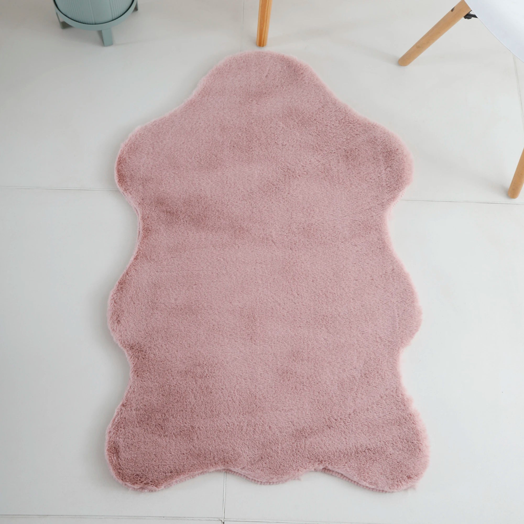 Sheepskin Imitation Chic Decor Rug | Pink