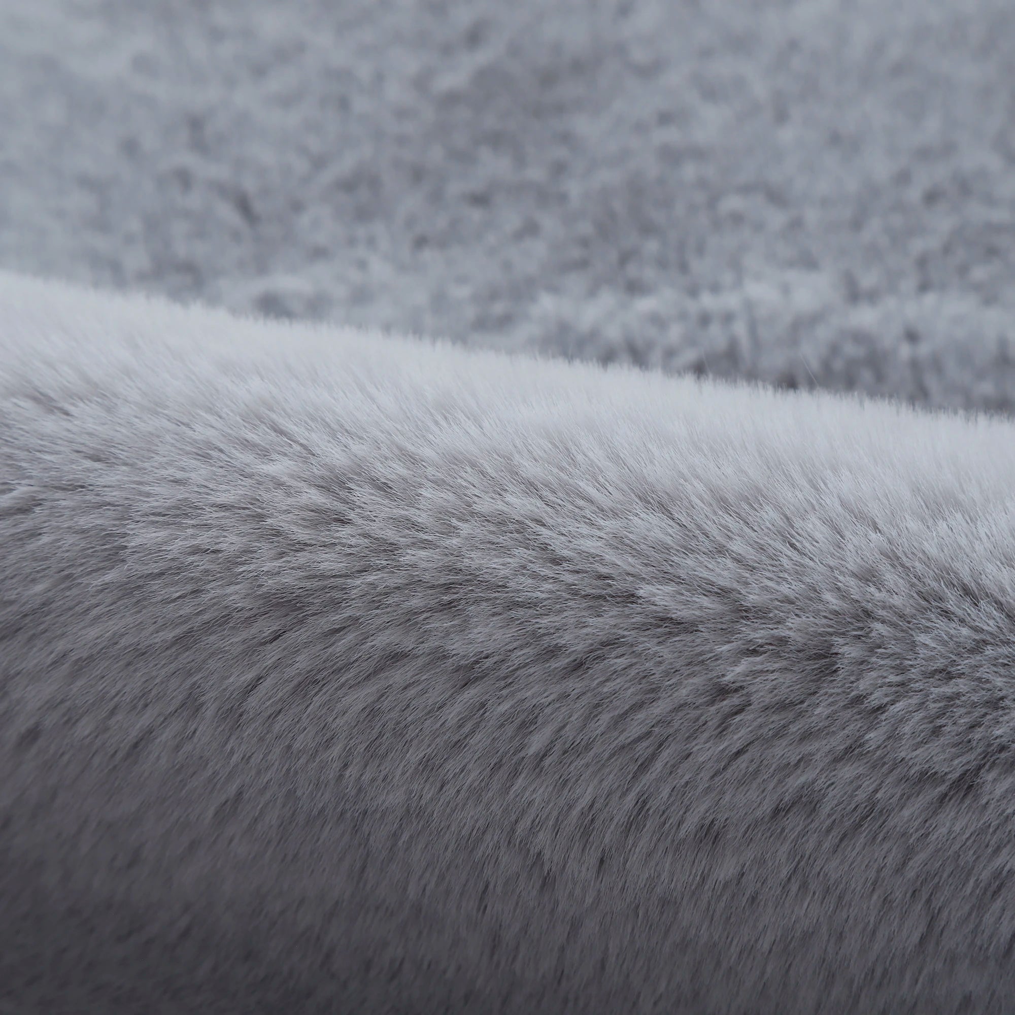 Tappeto decorativo chic in imitazione di pelliccia di pecora | Argento